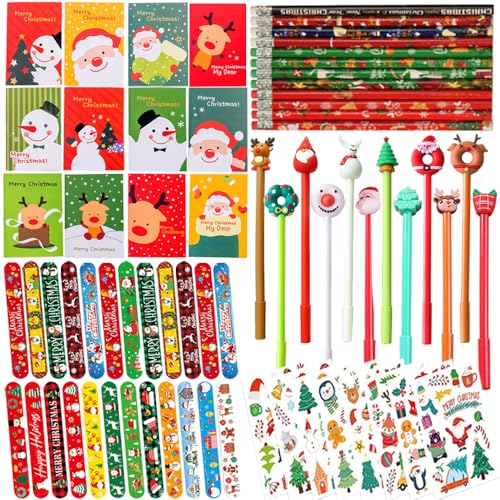 ZDQC 68 Stück Weihnachten Mitgebsel Set,Weihnachts Geschenk Mitgebsel,Weihnachten Schreibwaren,Weihnachten Mitgebsel Set,Weihnachtsbriefwaren Set,Weihnachten Kinder Gastgeschenke von ZDQC