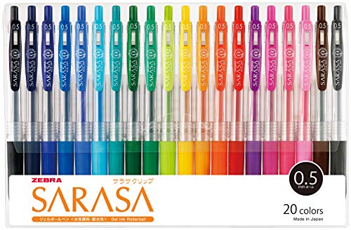 ZEBRA Gel-Kugelschreiber Sarasa Clip 0,5 Jj15-20ca 20 Farben Set von ZEBRA