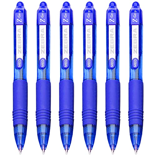 Zebra Z-Grip Mini-Kugelschreiber, 1,0 mm, Blau, 6 Stück von ZEBRA