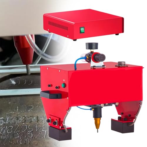 ZEEKYFOR Metallmarkierungsmaschine, Stahlplattengraviermaschine, pneumatische Nadelprägemaschine, VIN-Code-Fahrgestellnummern-Markierungsmaschine,C 170x110mm von ZEEKYFOR