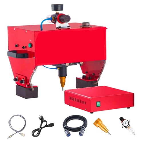 ZEEKYFOR Pneumatische Metallmarkierungsmaschine, Nadelpräger-Metallgraviermaschine mit digitaler Steuerung, pneumatische Markierungsmaschine für Metall- und Stahlschilder,C 170x110mm von ZEEKYFOR