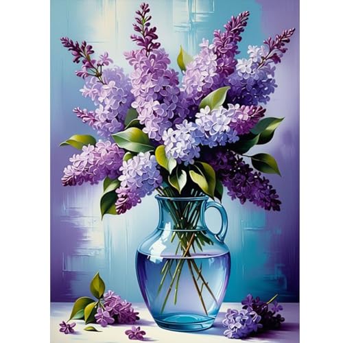 ZEELANNA 30x40cm 5D Diamond Painting Blume, DIY Malerei Diamant Blumen in Vase, Diamond Painting Erwachsene, Diamant Stickerei Bild Handwerk Haus Schlafzimmer Wohnzimmer Wanddekoration von ZEELANNA