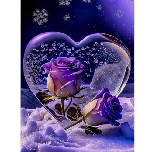 ZEELANNA 30x40cm 5D Diamond Painting Liebe, DIY Malerei Diamant Schnee, Diamond Painting Erwachsene, Diamant Stickerei Bild Handwerk Haus Schlafzimmer Wohnzimmer Wanddekoration von ZEELANNA