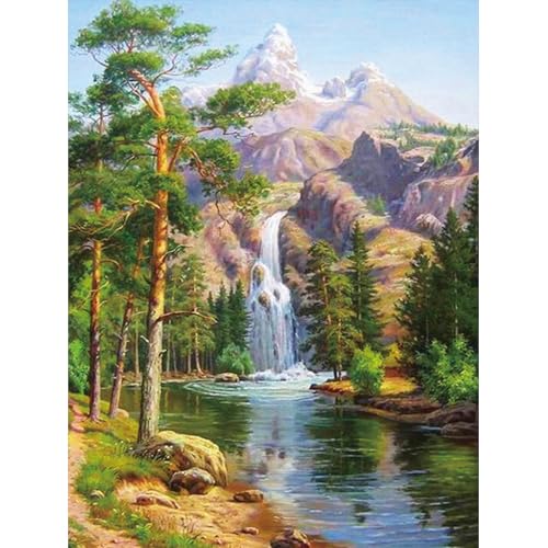 ZEELANNA Diamond Painting Diamant Bilder Erwachsene 5D Diamond Painting Landschaft Voll Set DIY Malerei Strass Diamant Painting Bilder Erwachsene 30x40cm Fallen Naturlandschaft von ZEELANNA