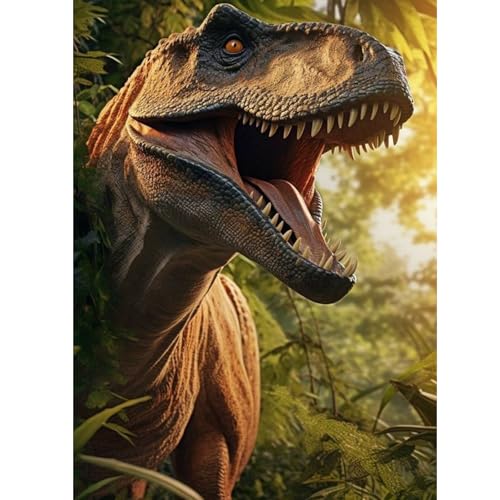 ZEELANNA Diamond Painting Dinosaurier Diamond Painting Erwachsene Diamond Painting Bilder Dinosaurier Diamond Painting Set Diamant Painting Bilder Erwachsene für Home Wand Decoration, 30x40cm von ZEELANNA