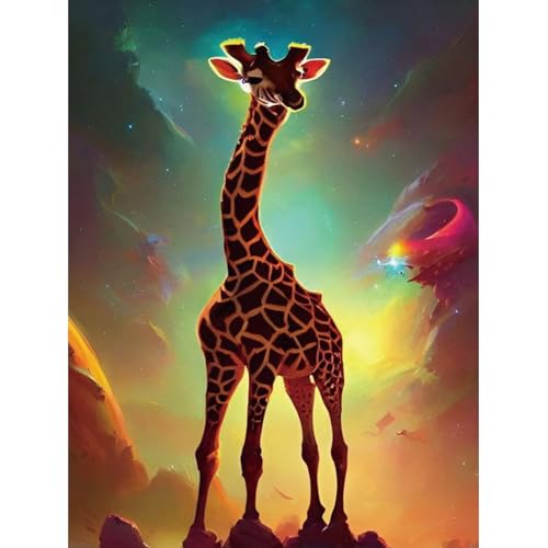 ZEELANNA Diamond Painting Giraffe Diamond Painting Bilder Diamond Painting Erwachsene Giraffe 5D Diamond Painting Set Diamant Painting Bilder Erwachsene 30x40cm für Home Wand Decoration von ZEELANNA