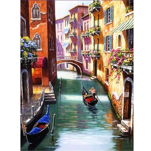 ZEELANNA Diamond Painting Landschaft Diamant Painting Bilder Diamond Painting Bilder Der Blick auf die Stadt Diamond Painting Erwachsene DIY Diamond Painting Set Erwachsene 30x40cm für Home von ZEELANNA