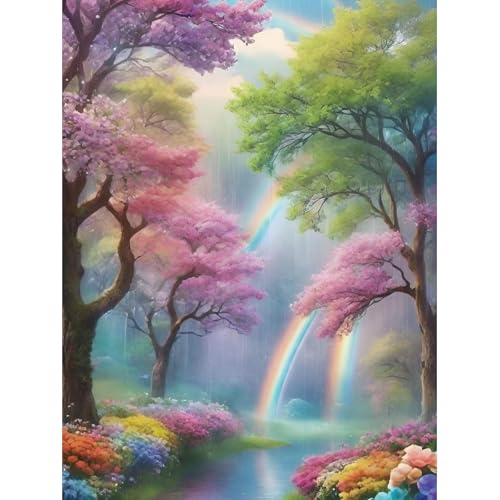 ZEELANNA Diamond Painting Landschaft Diamond Painting Erwachsene Diamond Painting Bilder Bach Diamond Painting Set Diamant Painting Bilder Erwachsene für Home Wand Decoration, 30x40cm von ZEELANNA