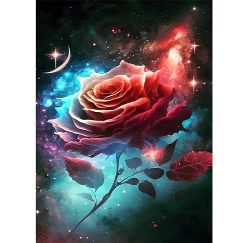 ZEELANNA Diamond Painting Rose Diamond Painting Bilder Diamond Painting Erwachsene Regenbogen Landschaft 5D Diamond Painting Set Diamant Painting Bilder Erwachsene 30x40 für Home Wand Decoration von ZEELANNA