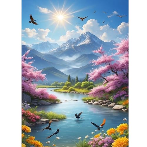 ZEELANNA Diamond Painting See Diamond Painting Bilder Diamond Painting Erwachsene Landschaft Landschaft 5D Diamond Painting Set Diamant Painting Bilder Erwachsene 30x40 für Home Wand Decoration von ZEELANNA