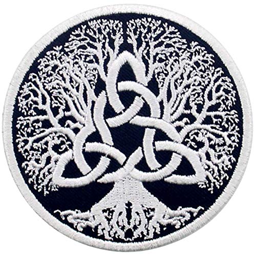 ZEGIN Aufnäher, bestickt, Design: Baum des Lebens Yggdrasil, zum Aufbügeln oder Aufnähen von ZEGIN