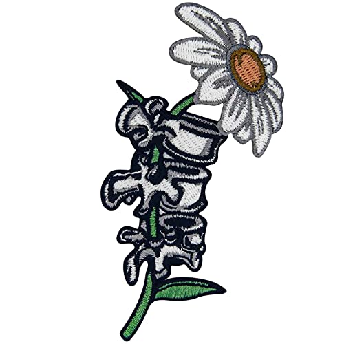 Aufnäher, bestickt, Design: Wirbelsäulenblume, zum Aufbügeln oder Aufnähen von ZEGIN