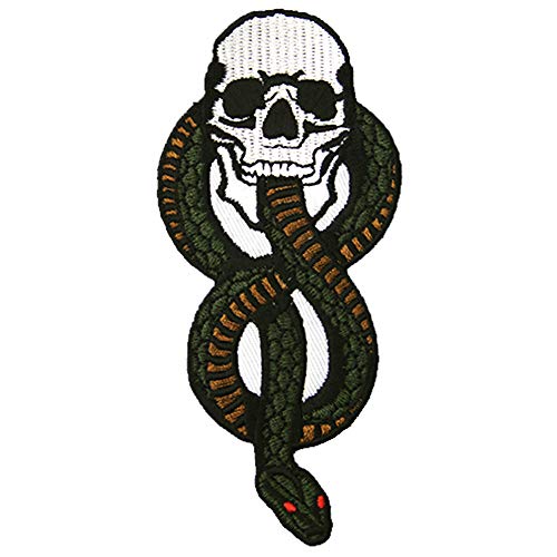 Snake Patch, bestickt, zum Aufnähen Snake and Skull von ZEGIN