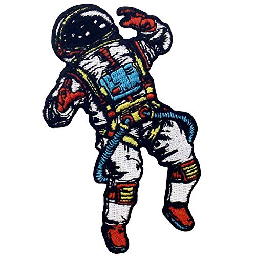 Aufnäher, bestickt, Design: Space Man Astronaut im Weltraum verloren, zum Aufbügeln oder Aufnähen von ZEGIN