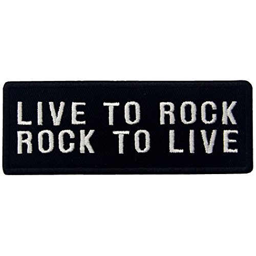 Live To Rock Rock zu Leben Embroidered Iron On Nähen Auf Patch von ZEGIN