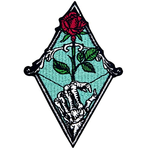 Kill You Tenderly Rose Pfeil Patch bestickt Applikation Abzeichen zum Aufbügeln oder Aufnähen von ZEGINs