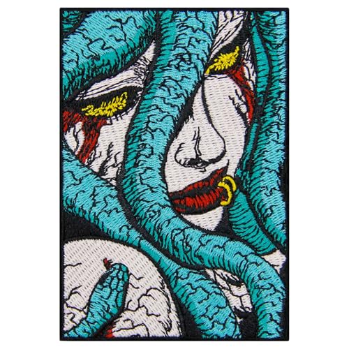 Zegins The Punk Medusa Patch Embroidered Applique Badge Iron On Sew On Emblem von ZEGINs