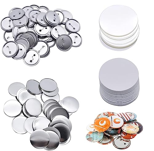 100er Set Buttons Selber Machen, Buttonrohlinge, DIY Pins Buttons Design EIN Abzeichen, Button-Set mit Pin, für Bastel Handwerk und Handwerk Aktivitäten (50mm/1.97Zoll) von ZEHOYIC