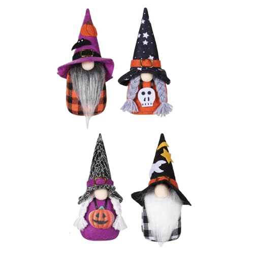 ZEKANXX 4 x Kreatur-Hänge-Charms, elegante Halloween-Cartoon-Wälder-Figuren, Ornament zum Personalisieren von Gegenständen von ZEKANXX