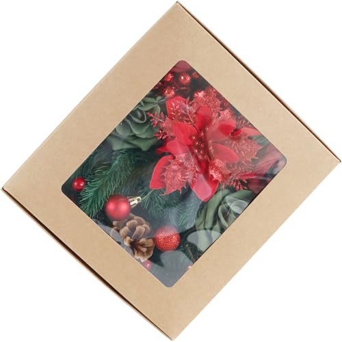 ZEKANXX Seidenblumen-Weihnachtsschmuck-Box, saisonale Dekoration, Box mit Seidenblume zum Erstellen von Weihnachtsdekorationen von ZEKANXX