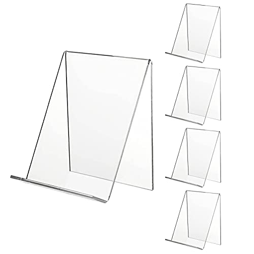 Monitorständer - 5er-Pack Fotohalter für Schreibtisch | Acryl Display Staffelei, transparenter Buchhalter zum Anzeigen von Brieftaschen, Platten, Musikalben Zekkle von ZEKKLE