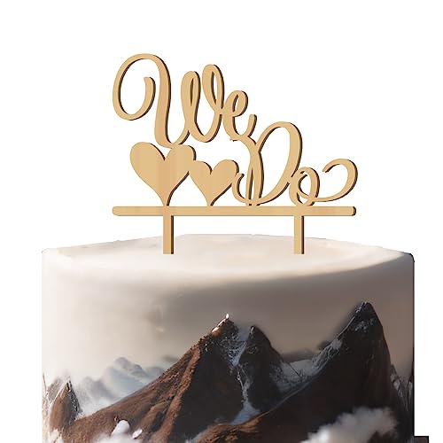 Topper Hochzeitstorte Wedding Cake Topper, Cake Topper Hochzeit Torten Topper Herz Mr Mrs Tortenstecker Holz Kuchen Topper Hochzeitstorte Topper Tortendeko Hochzeit (C) von ZELAITE