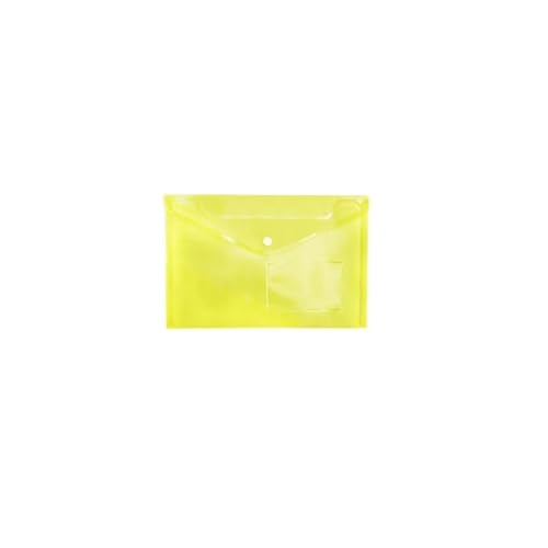 farbige dateiordner Transparente bunte Kunststoff-A5-Ordner, Aktentasche, Dokumententasche, Ordner, Papieraufbewahrung brieftaschen-ordner(Yellow) von ZENGXJYCQINGJIANG