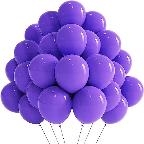 ZENZERO® - Luftballons für Partys - aus Latex - Größe 20 cm - Angebot in verschiedenen Farben erhältlich - Stücke: 100 - Farbe: (lila) von ZENZERO