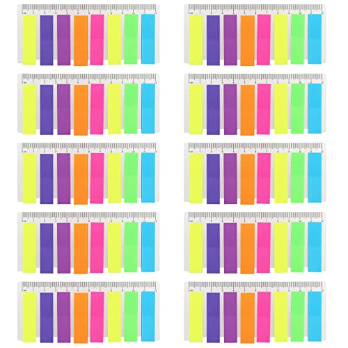 ZEONHEI 2000 Stücke Haftstreifen Haftmarker Page Marker Bunt Klein Post It Lesezeichen Haftnotizen Klebemarkierungen Klebezettel Textstreifen für Seitenmarkierung 8 Farbe (12 x 45 mm) von ZEONHEI