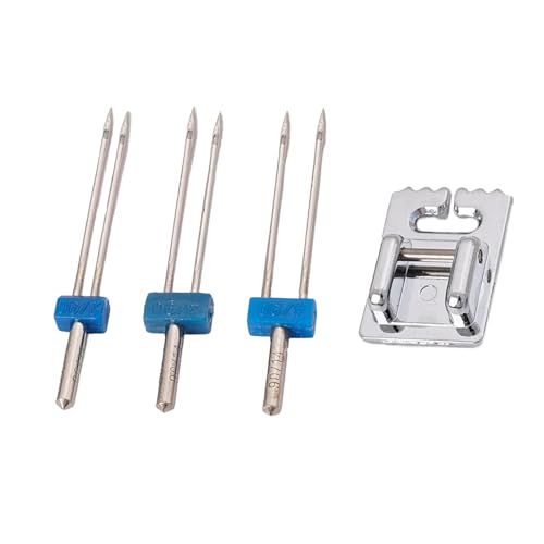 3PCS Twin Nadel Set Mit Pintuck Pressefuß Für Haushaltsnähmaschinen 2/90 3/90 4/90 Nähmaschinen Twin Nadel von ZEPFJHE