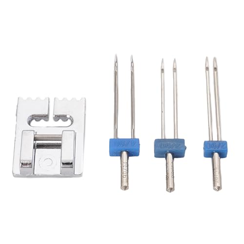 3PCS Twin Nadel Set Mit Pintuck Pressefuß Für Haushaltsnähmaschinen 2/90 3/90 4/90 Nähmaschinen Twin Nadel von ZEPFJHE