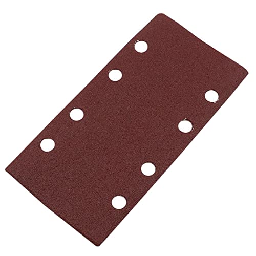 Selbstklebendes beflocktes Schleifpapier, 185 x 93 mm, 8 Löcher, rechteckig, Klett-Pads zum Polieren von Spachtelmasse von ZEPFJHE