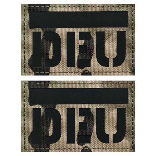 ZESION 2PCS DEU Deutschland IR Infrarot Reflektierende Patches Set, taktische Patches volle Stickerei militärische Patch für Mützen Taschen Westen militärische Uniform von ZESION