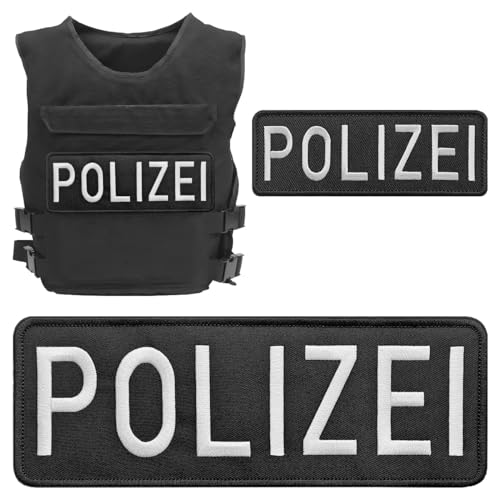 ZESION 2PCS Polize Patches Set, taktische Patches volle Stickerei militärische Patch für Mützen Taschen Westen militärische Uniform, fig. reaktionär von ZESION