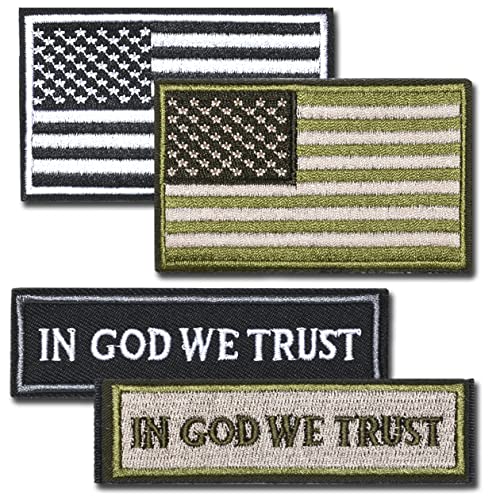 ZESION In God We Trust Patches Set, Tactical Morale Patches Hook and Loop Military Patch for Caps Bags Wests Military Uniforms von ZESION