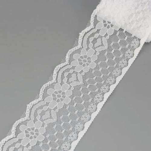 (5 Yards/Rolle) weißes Spitzenband Stoff Gurtband Dekoration Schöne Verpackung Polyester Material-40 von ZEYRU