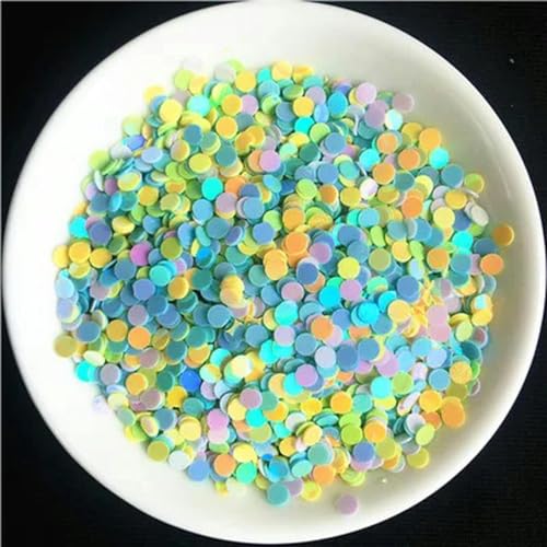 1 mm 2 mm 2,5 mm 3,0 mm 4,0 mm 20 g/Packung Mix LanlVHuangBai-2,5 mm Punkte 20 g PVC-lose Pailletten Konfetti für Hochzeitsdekoration Partyhandwerk Nagelkunst von ZEYRU