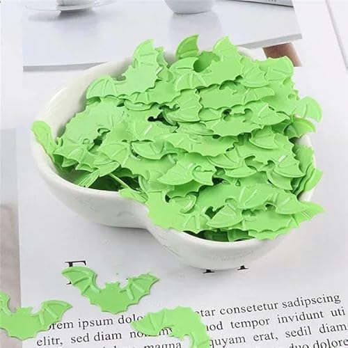 10 g/Packung Spinnen Fledermaus Hexe Geister Pailletten Halloween Party Dekoration Kinder Halloween DIYKostüm Lentejuelas Material-Hellgrüne Fledermaus-Andere von ZEYRU