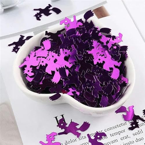 10 g/Packung Spinnen Fledermaus Hexe Geister Pailletten Halloween Party Dekoration Kinder Halloween DIYKostüm Lentejuelas Material-Rose Hexe von ZEYRU