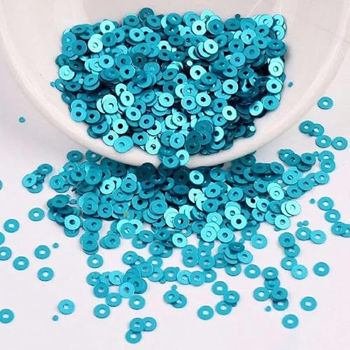 10 g 2 mm 3,0 mm 4,0 mm PVC, französische matte runde Pailletten, lose Cup-Pailletten, Glitzer zur Schmuckherstellung, DIY-Nähen, Nagelkunst, Basteln-026-3,0 mm-3000 Stück von ZEYRU