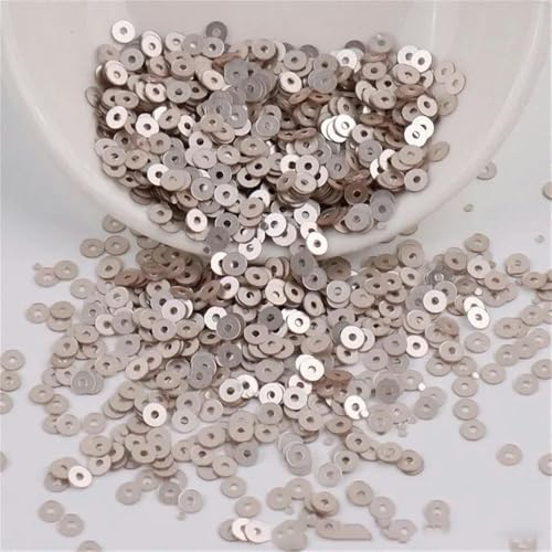 10 g 2 mm 3,0 mm 4,0 mm PVC-Pailletten, matte, runde Pailletten, lose Cup-Pailletten, Glitzer zur Schmuckherstellung, DIY-Nähen, Nagelkunst, Basteln, 008-4,0 mm-2000 Stück von ZEYRU