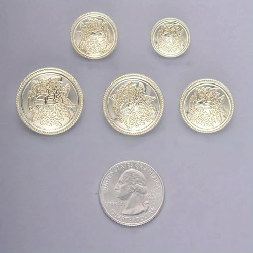 15 Stück Metallknöpfe mit Kronenmuster, Vintage, britischer College-Stil, Anzugknöpfe, handgenäht, Mantel, Kleidung, goldene Knöpfe und Abzeichen, 9 Karat Gold, 15 mm 15 Stück Metallknöpfe mit Kronenmuster, Vintage, britischer College-Stil, Anzugknöpfe, handgenäht, Mantel, Kleidung, goldene Knöpfe und Abzeichen, 9 Karat Gold, 15 mm von ZEYRU