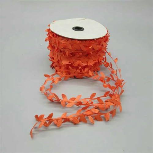 2 Yards Spitzenband, 25 mm, weißer Spitzenstoff, zum Nähen von Unterwäsche, DIY-Kleidungszubehör, Orange von ZEYRU