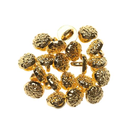 20/40 Stück 4,0 mm Mini-Metallknöpfe DIY Puppenkleidung Schnallen Kleidung Schnittmuster Dekoration Schnalle Basteln-Gold-40 Stück von ZEYRU