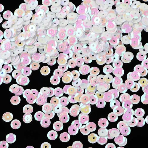 20 Gramm 5 mm flache PVC-Pailletten, Regenbogen-Konfetti für die Weihnachtsdekoration, DIY-Näharbeiten, Kleidungsstücke, Taschenzubehör, D0802-C-014, 20 g von ZEYRU