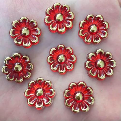 20 STÜCKE 16mm AB Acryl Blume Strass Flatback Hochzeit Diy Knopf 2 Loch Handwerk K29-K298 von ZEYRU