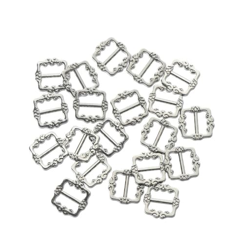 20 Stück 3,5/7 mm Mini-Schnalle, ultrakleine Gürtelschnalle aus Metall für Puppentaschen, Schuhe, Bastelknöpfe, DIY-Puppenkleidungszubehör, 7 mm Silber von ZEYRU