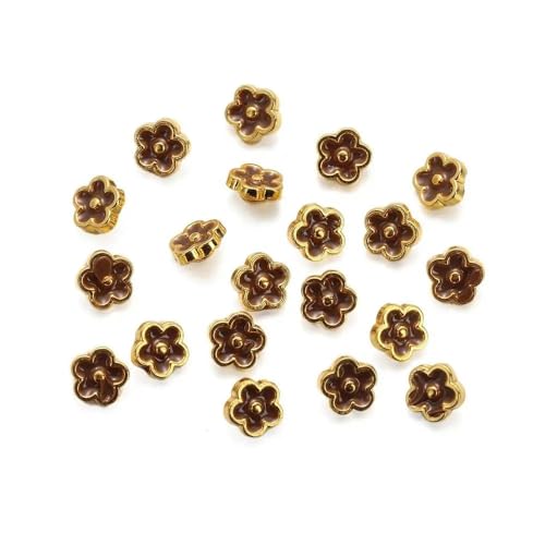 20 Stück 5,5 mm handgefertigte Puppenkleidung, Blumenschnallen, DIY-Puppenkleidung, Mini-Cartoon-Knöpfe für 1/6 Puppenkleidung, Stofftiere, DIY-8 von ZEYRU