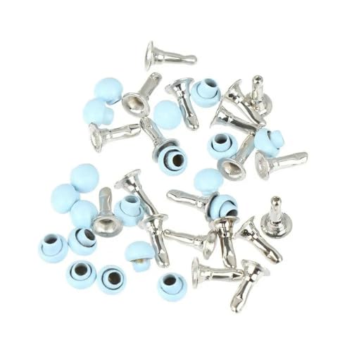 20 Stück Mini-Puppengürtelknöpfe, Puppenkleidung, DIY-Gürtelschnallen aus Metall, passend für 1/6 Puppen, Mädchen, Puppenschnallen, DIY-Blau von ZEYRU