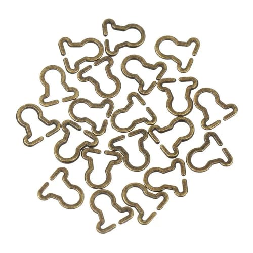 20 Stück Mini-Puppengürtelknöpfe, Puppenkleidung, DIY-Gürtelschnallen aus Metall, passend für 1/6 Puppen, Mädchen, Puppenschnallen, DIY-Bronze von ZEYRU